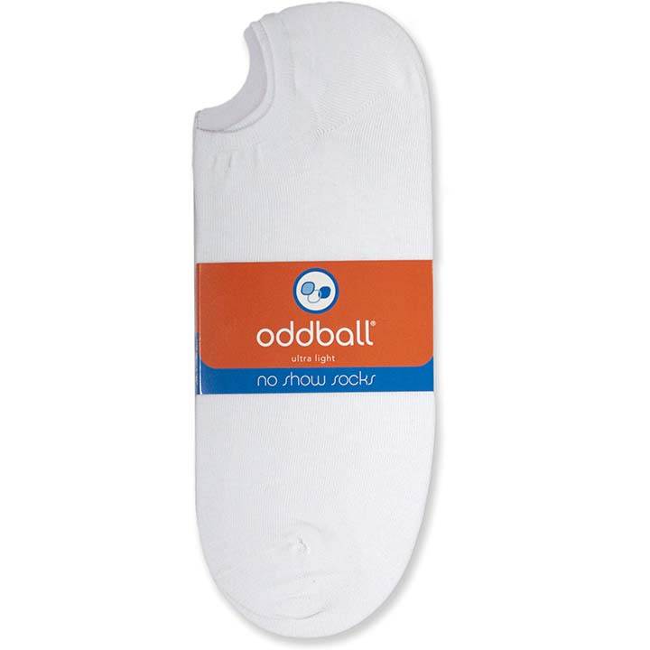 Oddball Ultralight No Show Socks (3-Pack) (Color: white) Men's Size: 14-18 Socks
