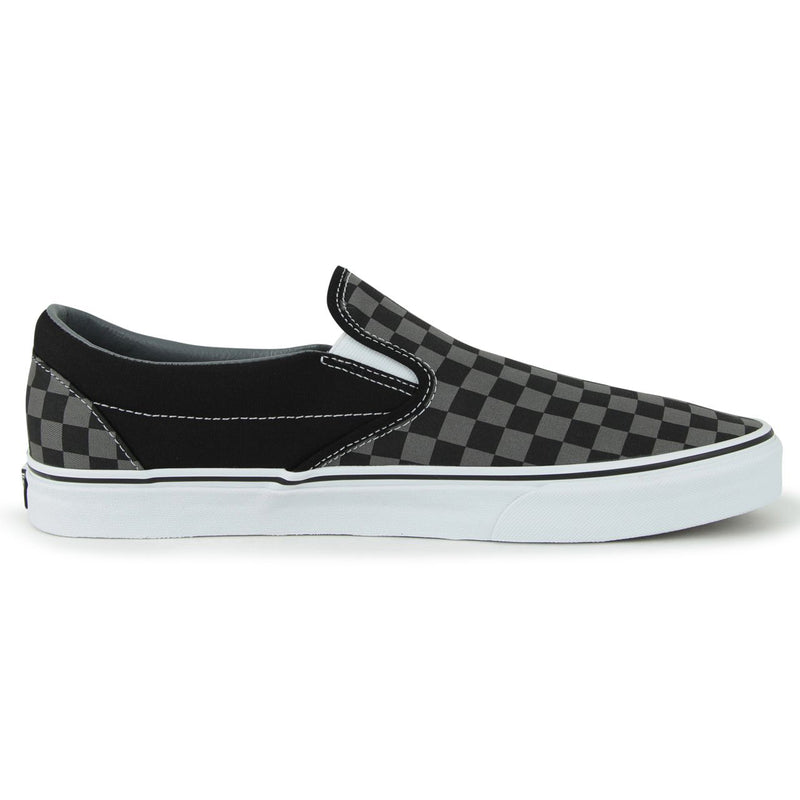 Vans Original Classic Slip-On Shoes (Color: black/pewter checkerboard)