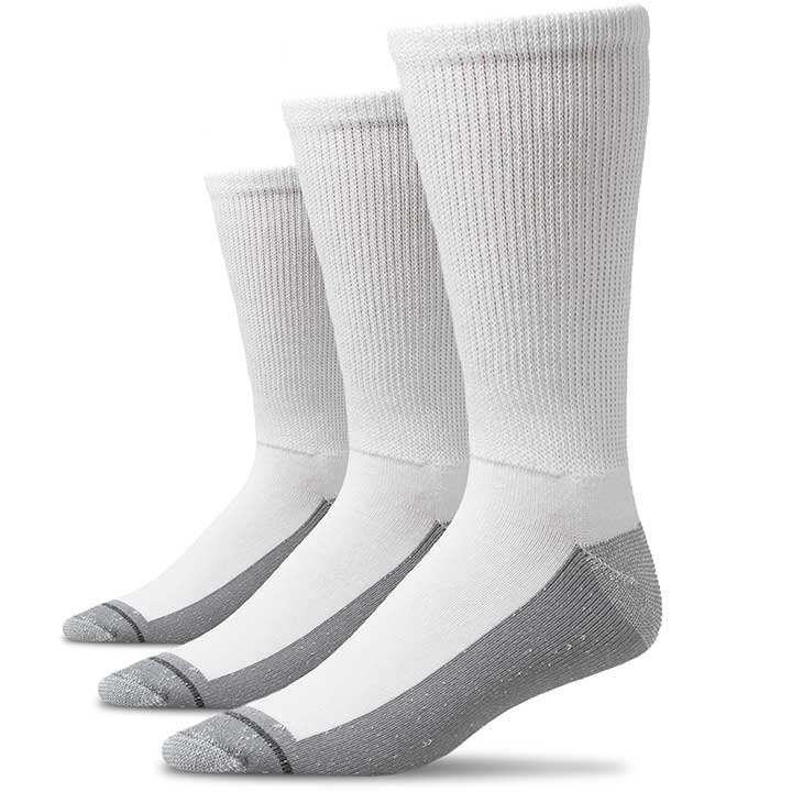 Oddball BeLoose Crew Socks (3-Pack) (Color: white) Men's Size: 15-18 Socks