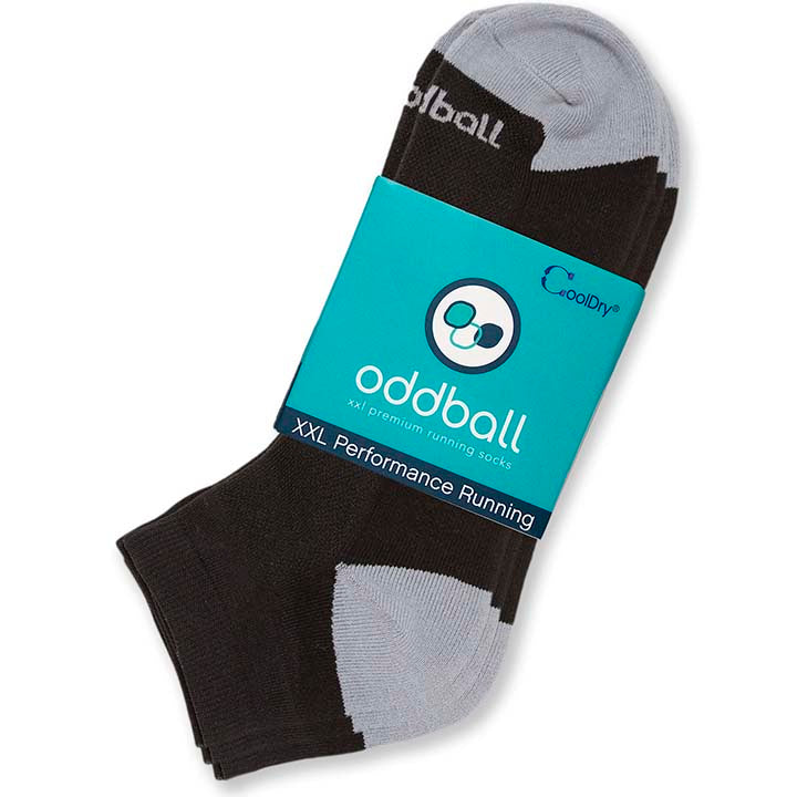 Oddball Performance Running Sock (3-Pack) (Color: black) Men's Size: 15-18 Socks