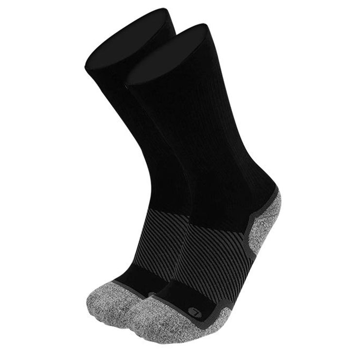 OS1st WP4 Wellness Crew Sock (Color: black) Men's Size: 15-17, 15-17 Wide Socks