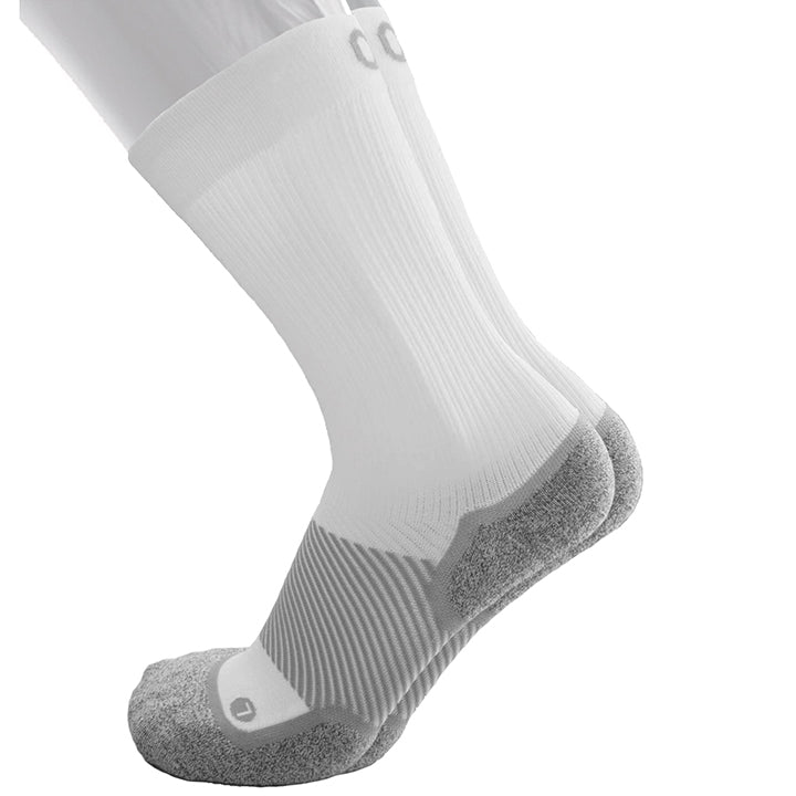 OS1st WP4 Wellness Crew Sock (Color: white) Men's Size: 15-17, 15-17 Wide Socks