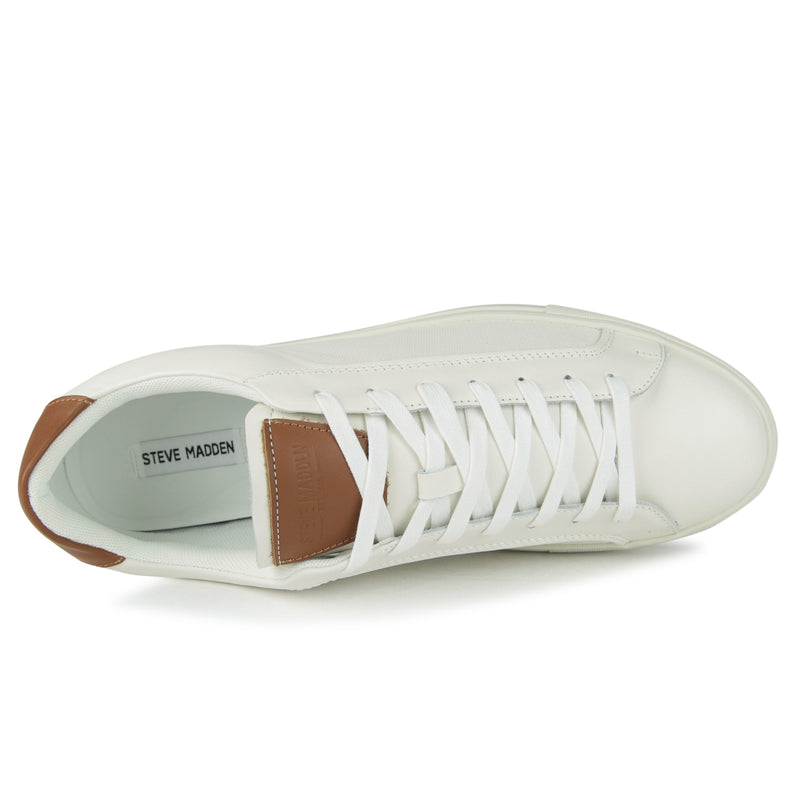 Steve Madden Finneas Shoes (Color: white leather)