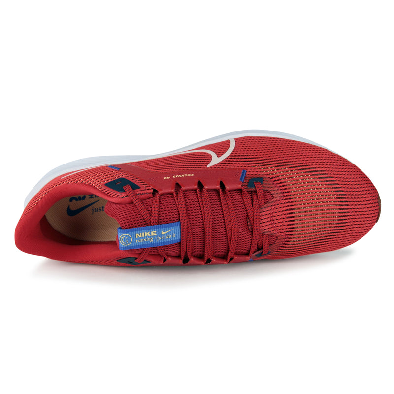 Nike Air Zoom Pegasus 40 Shoes (Color: university red/sea glass)