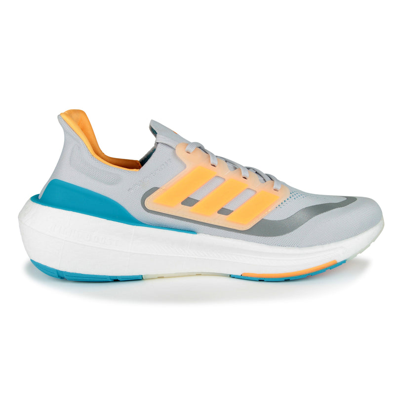 Adidas Ultraboost Light Shoes (Color: dash grey/flash orange/lucid cyan)