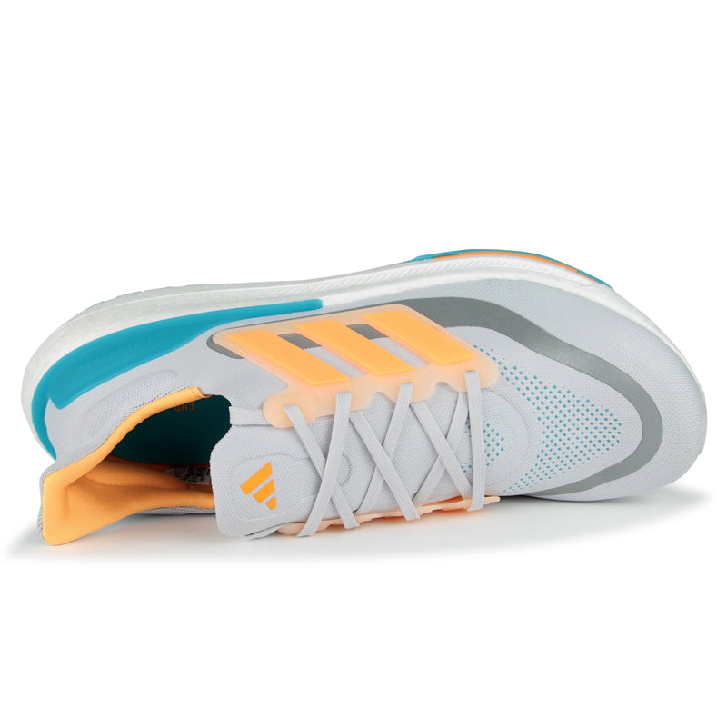 Adidas Ultraboost Light Shoes (Color: dash grey/flash orange/lucid cyan)