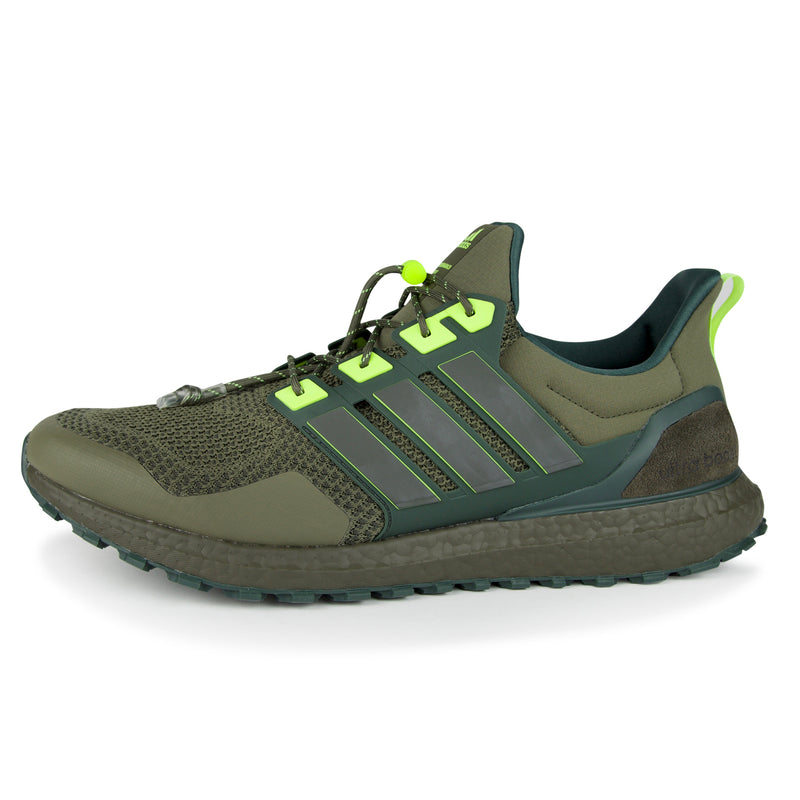 Adidas Ultraboost 1.0 ATR Shoes (Color: olive strata/shadow olive/lucid lemon)