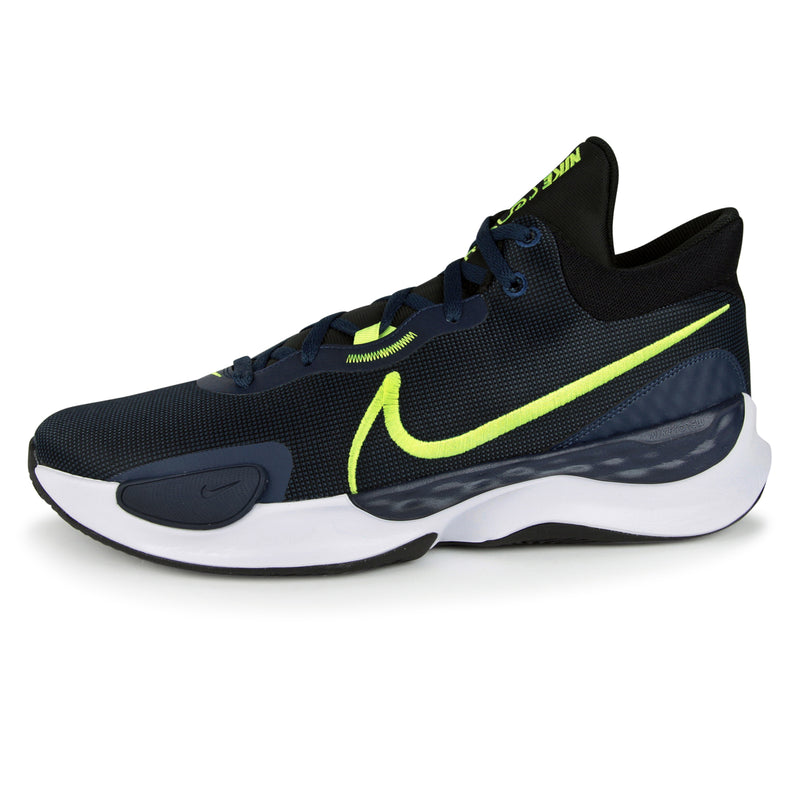 Nike Renew Elevate III Shoes (Color: black/volt/midnight navy/white)