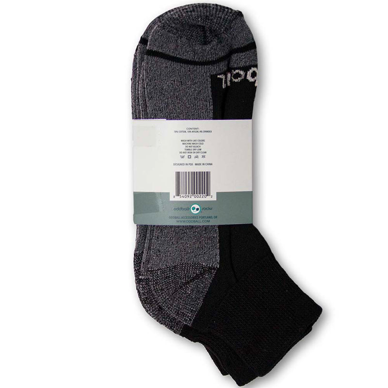 Oddball BeLoose Ankle Socks (3-Pack) (Color: black) Men's Size: 15-18 Socks