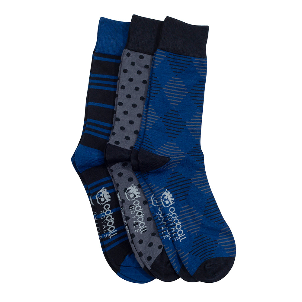 Oddball Royale Dress Socks (3-Pack) 15-18 / Classic Collection