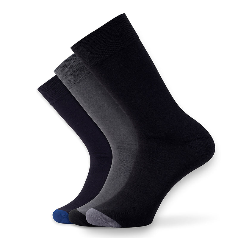 Oddball Royale Dress Socks (3-Pack) 15-18 / charcoal/black/black Oddball Royale Dress Socks (3-Pack) 15-18 / charcoal/black/black