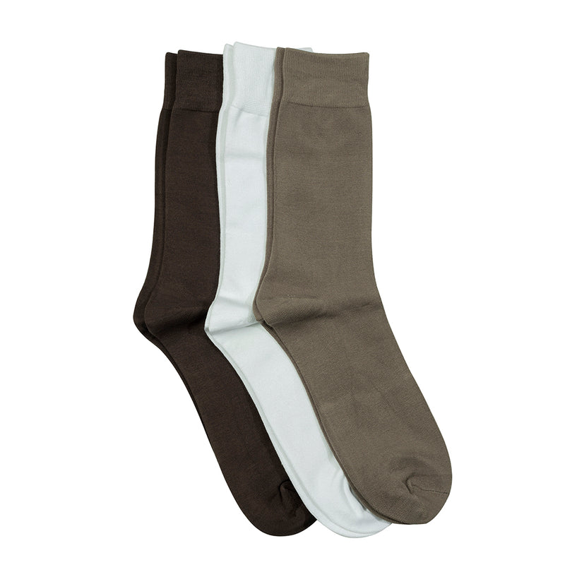 Oddball Royale Dress Socks (3-Pack) 15-18 / espresso/white/khaki Oddball Royale Dress Socks (3-Pack) 15-18 / espresso/white/khaki