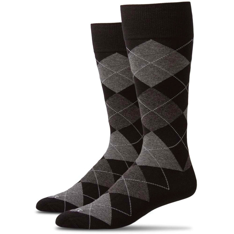 XXL Classic Dress Socks (Multi 3-Pack) (Color: argyle black/grey) Men's Size: 15-18 Socks