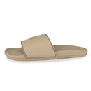 Adidas Adilette Comfort Slide Shoes (Color: warm sandstone/black)