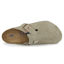 Birkenstock Boston Soft Footbed Shoes (Color: taupe suede)