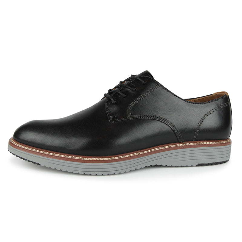 Johnston & Murphy Upton Plain Toe Shoes (Color: black full grain)