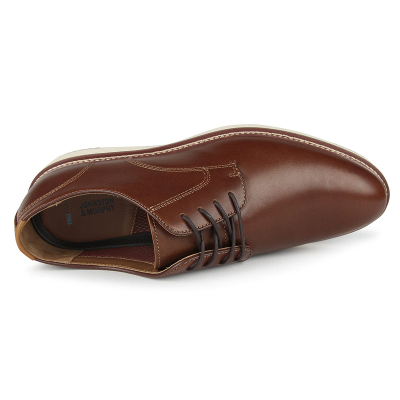 Johnston & Murphy Upton Plain Toe Shoes (Color: tan full grain)