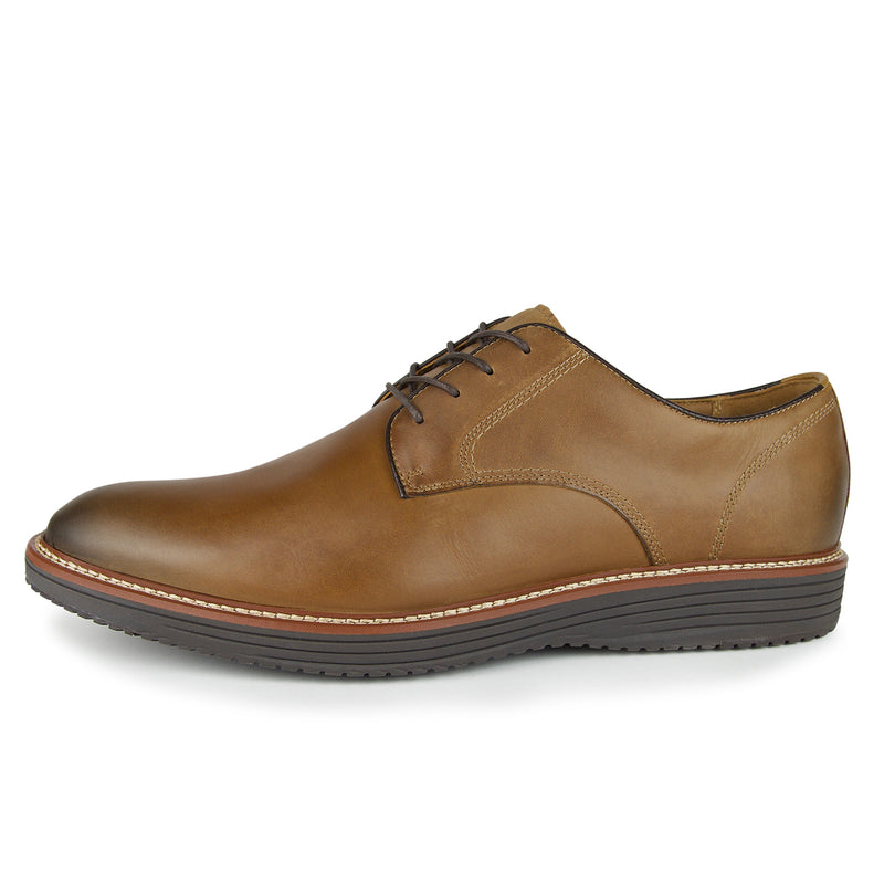 Johnston & Murphy Upton Plain Toe Shoes (Color: tan oiled full grain)