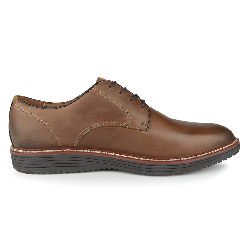Johnston & Murphy Upton Plain Toe Shoes (Color: tan oiled full grain)