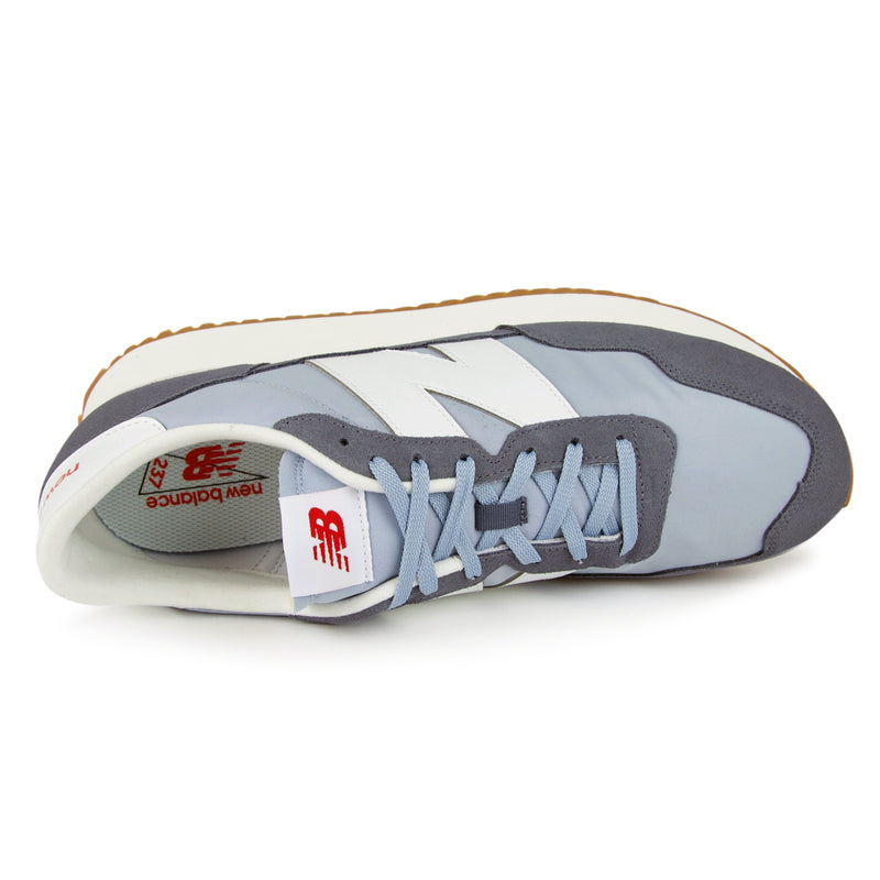 New Balance 237 Shoes (Color: light arctic grey/dark arctic grey/white)