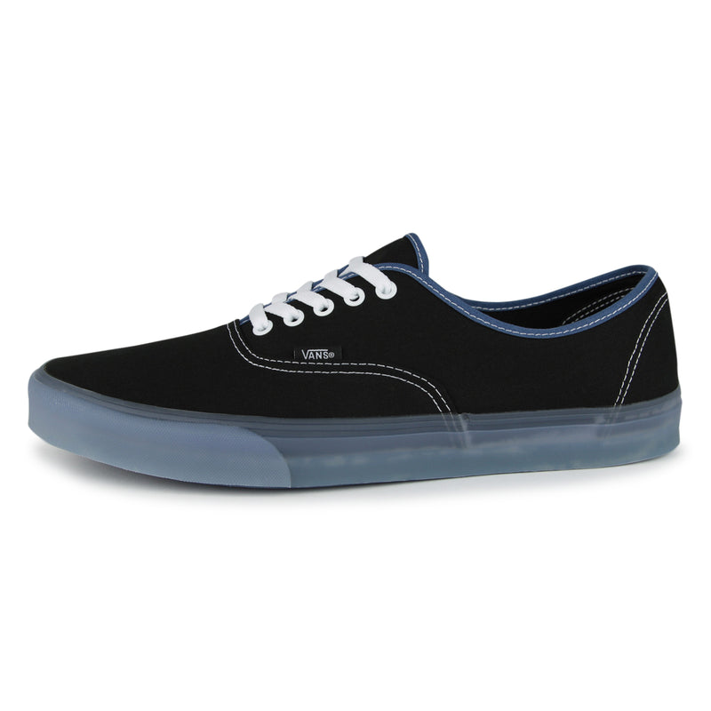 Vans Original Authentic Shoes (Color: (Translucent Sidewall) black/blue)