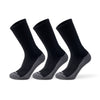 Cushion Crew Work Socks (3-Pack) black/grey