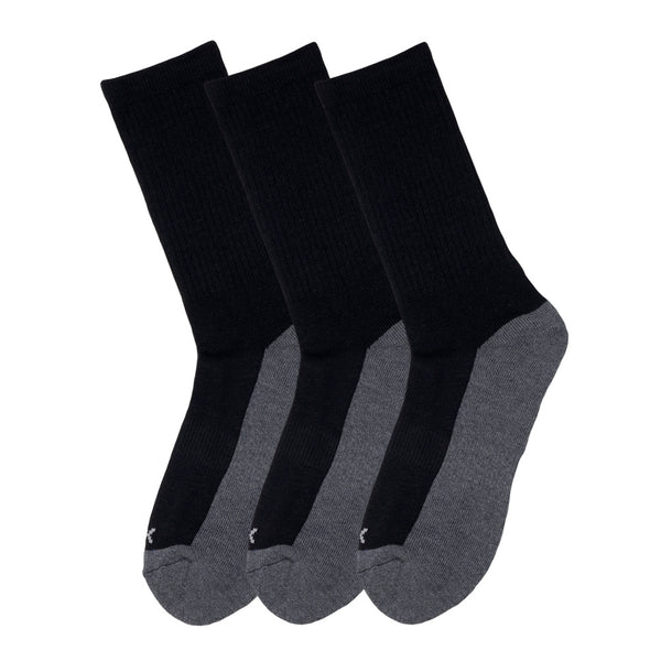 3 Paia Calzini Da Lavoro Alti Uomo – Arancione Fluorescente, Cotone 75% – Suola Imbottita