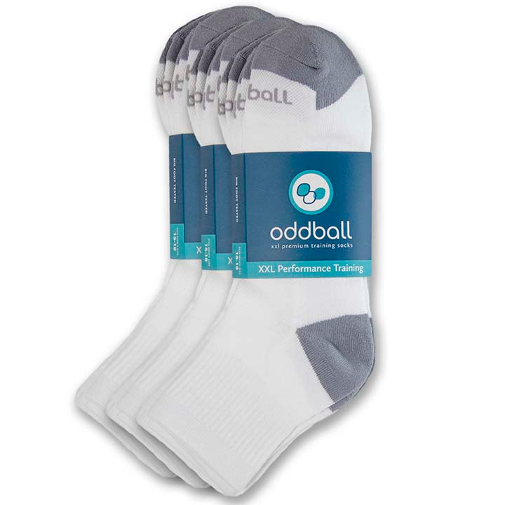 Oddball Performance Training Sock (3-Pack) (Color: white) Men's Size: 15-18 Socks