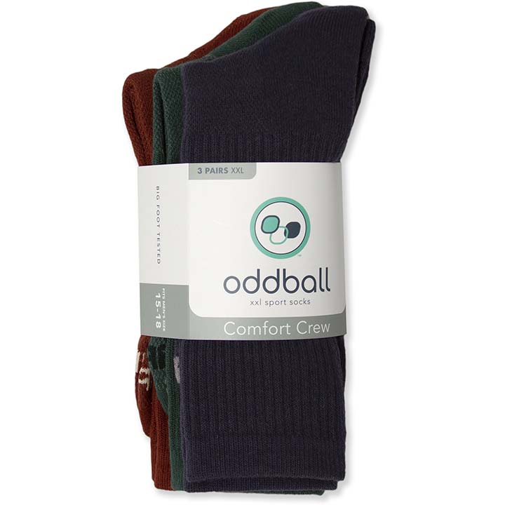 Oddball Comfort Crew Sport Socks (Multi 3-Pack)