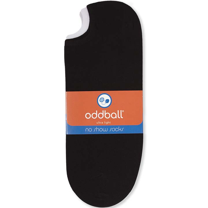 Oddball Ultralight No Show Socks (3-Pack) (Color: black) Men's Size: 14-18 Socks