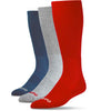 Comfort Crew Sport Socks (Multi 3-Pack) red/grey/blue