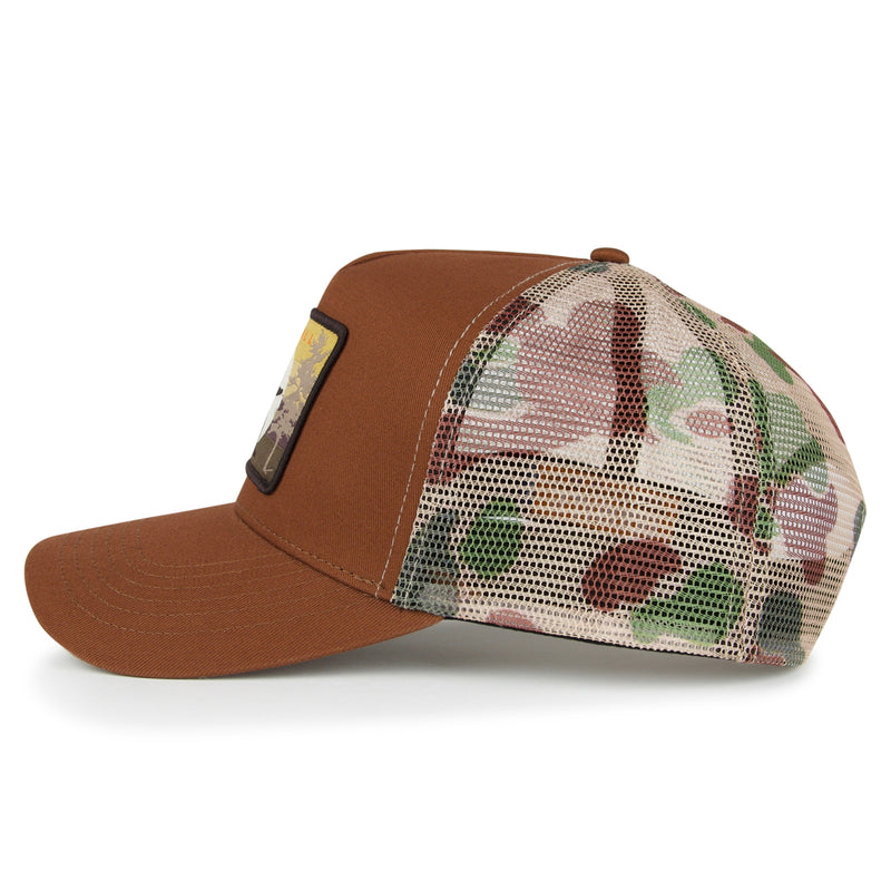 Oddball Oddball Trucker Hat (Color: (Bigfoot Moon) duck hunter camo) Size: XXL Hats