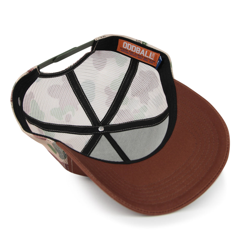 Oddball Oddball Trucker Hat (Color: (Bigfoot Moon) duck hunter camo) Size: XXL Hats