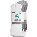 Oddball BeLoose Crew Socks (3-Pack) (Color: white) Men's Size: 15-18 Socks
