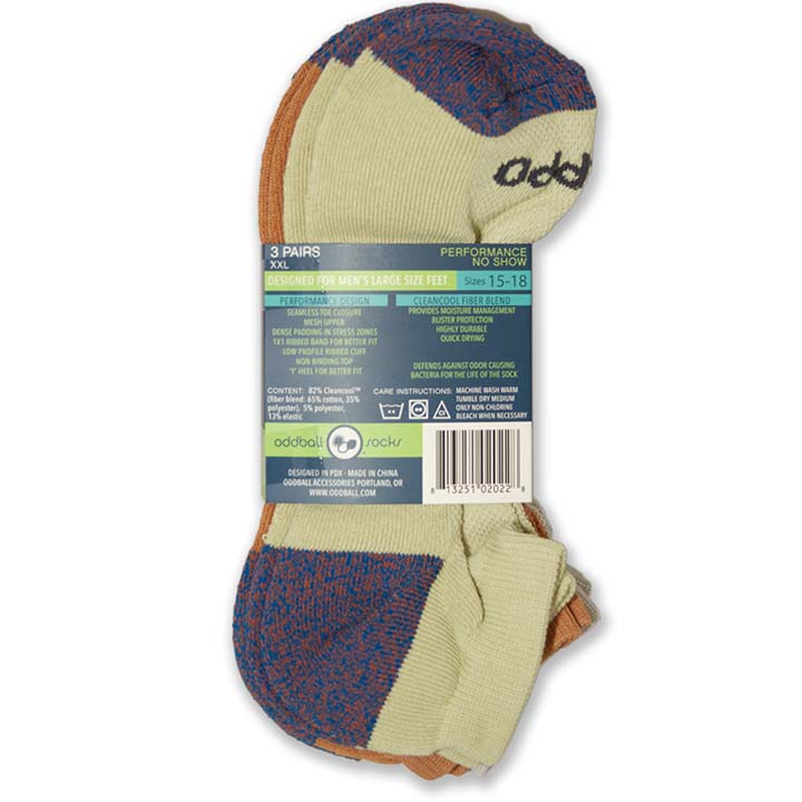 Oddball Performance No-Show Sock (Multi 3-Pack)