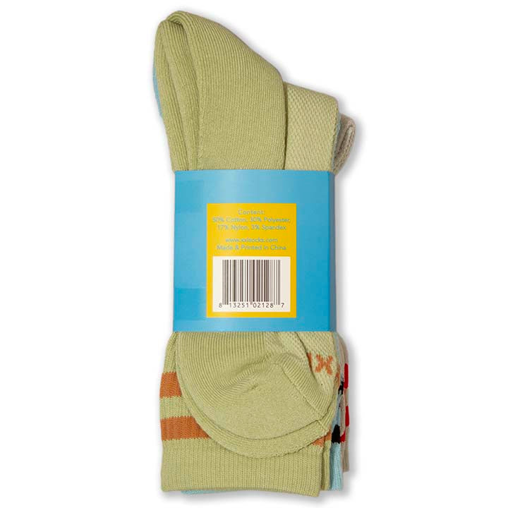 XXL Dual Stripe Crew Socks (Multi 3-Pack)