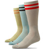 Dual Stripe Crew Socks (Multi 3-Pack) ash/powder/pistachio